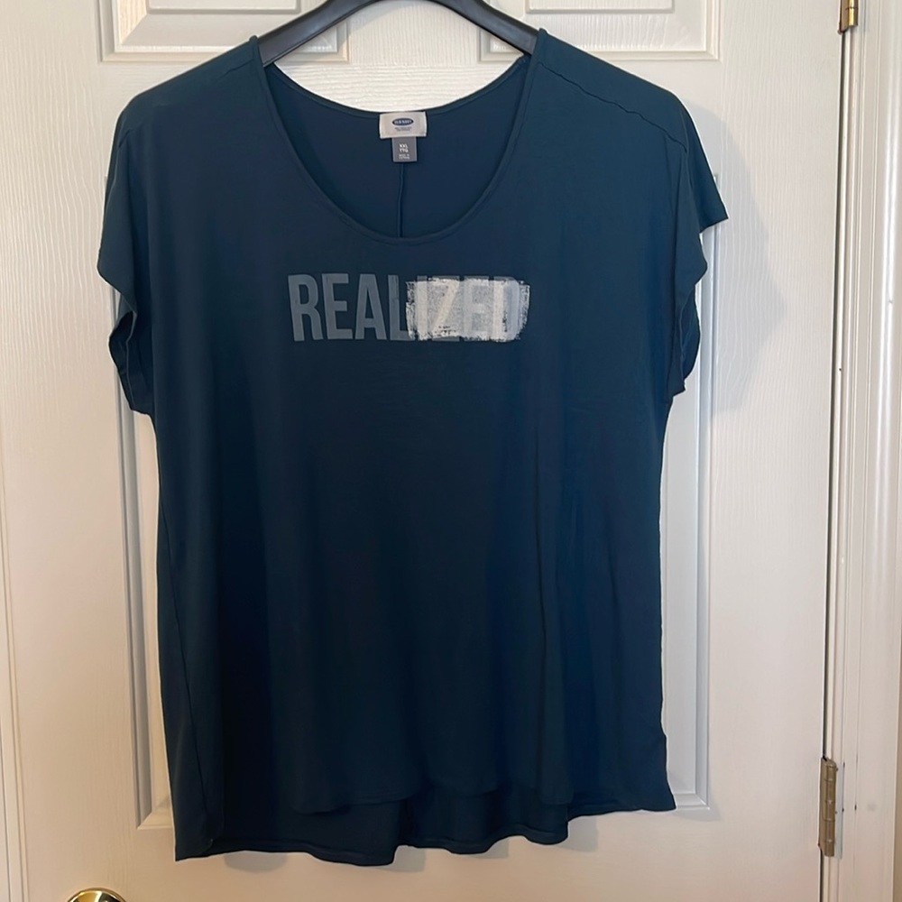 Dark Green Old Navy Graphic T-shirt Size XXL